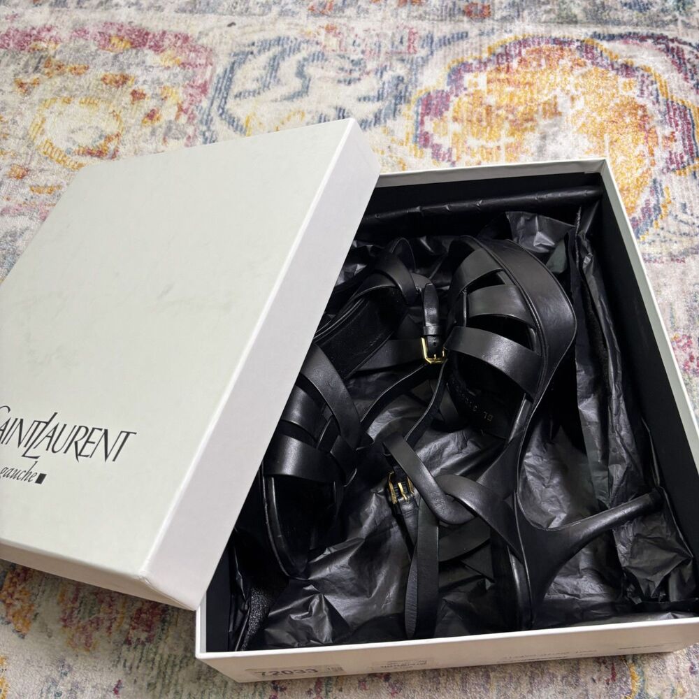 Saint Laurent Tribute Platform Sandals - Picture 12 of 13